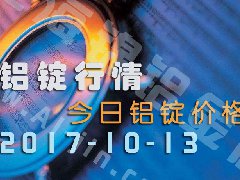 铝锭行情：今日铝锭价格——10月13日长江铝锭价