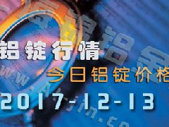 铝锭行情：12月13日长江各地区铝锭价格市场行情