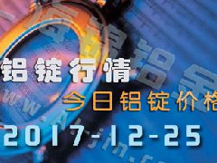 铝锭行情:12月25日长江铝锭价,全国各地今日铝锭