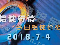 铝锭行情2018：7月4日铝锭价格,各地今日铝价9